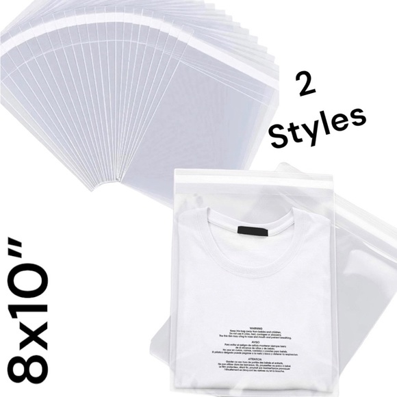 200 8x10 Clear Poly Bags Self sealing Craft bag Variety Pack - clear mailers - Picture 1 of 7